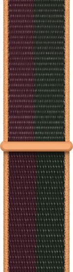 Curea Apple Watch Sport Loop, 41mm, Dark Cherry/Forest Green - imagine 2