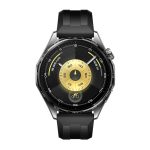 HUAWEI WATCH GT 6 46mm Black Stainless Steel Case, Curea Black Fluoroelastomer - imagine 2